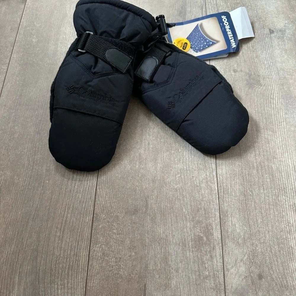 New Y2K Columbia Black Waterproof Youth XS Black Chippewa Mittens Snow Gloves